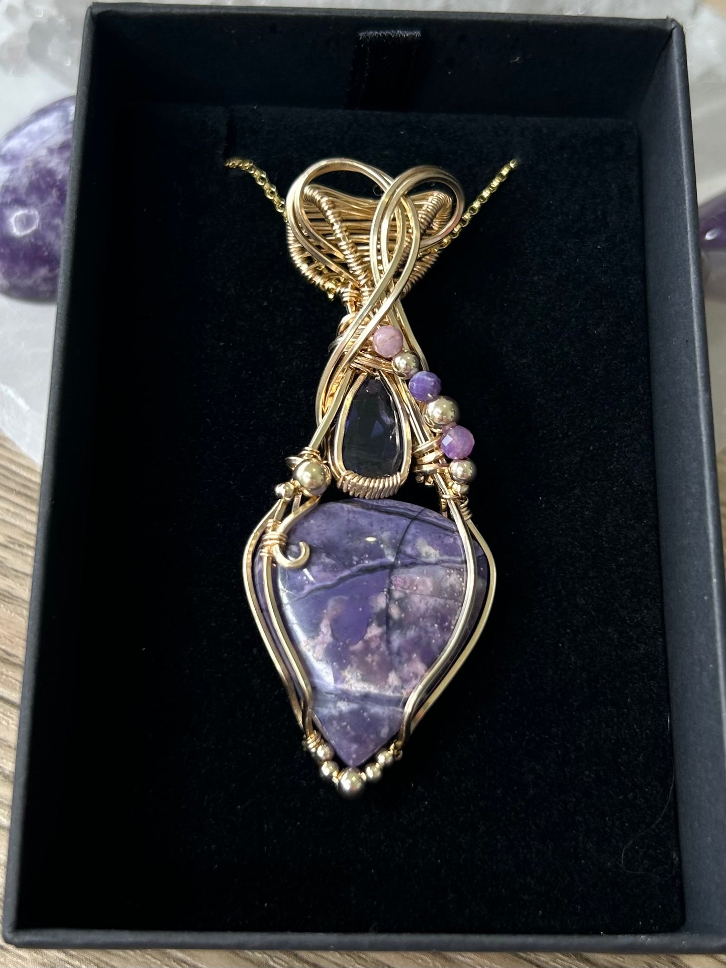 Tiffany and Iolite 14k Gold Filled Necklace