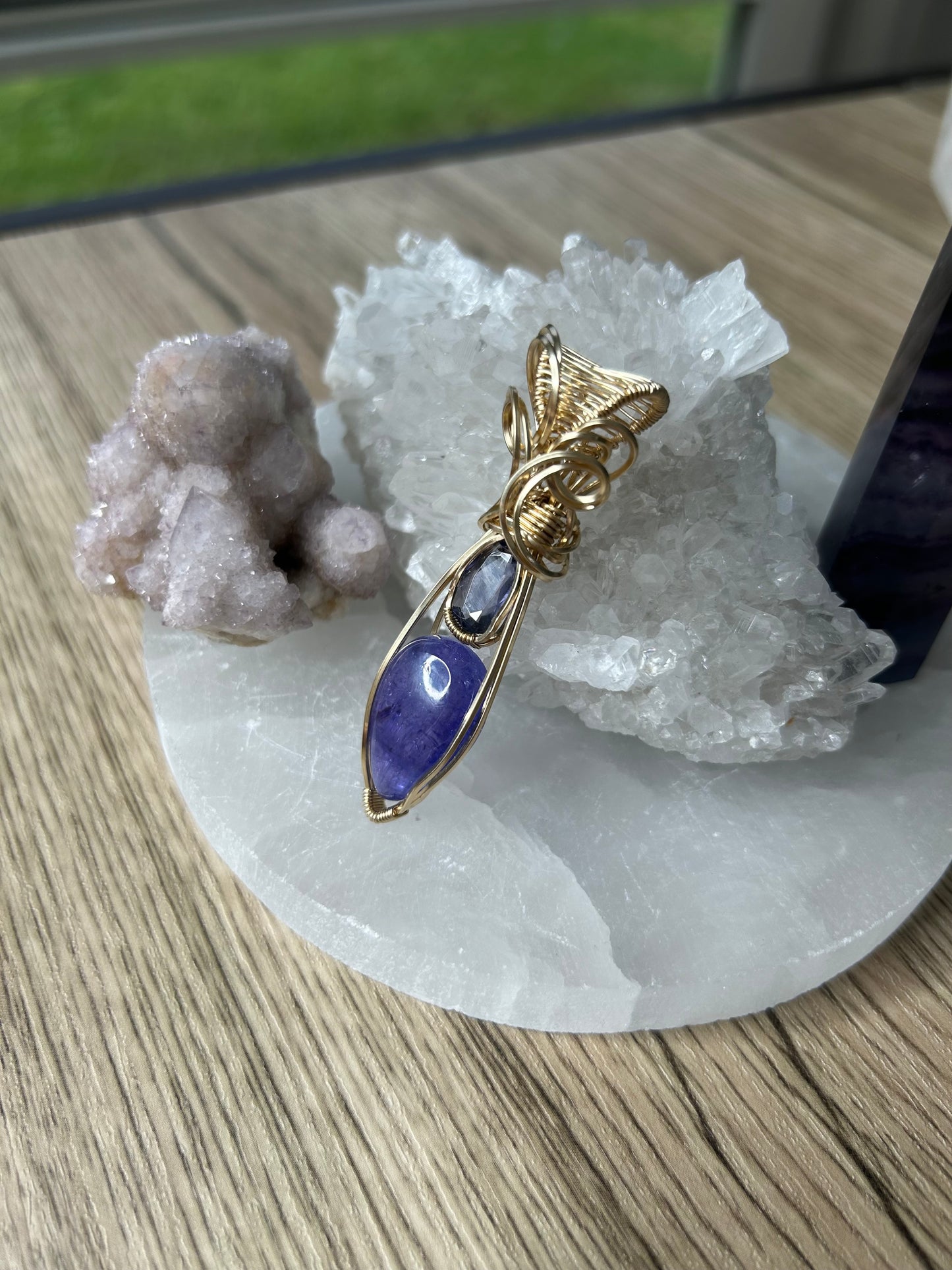 Tanzanite and Iolite 14k Gold Filled Necklace