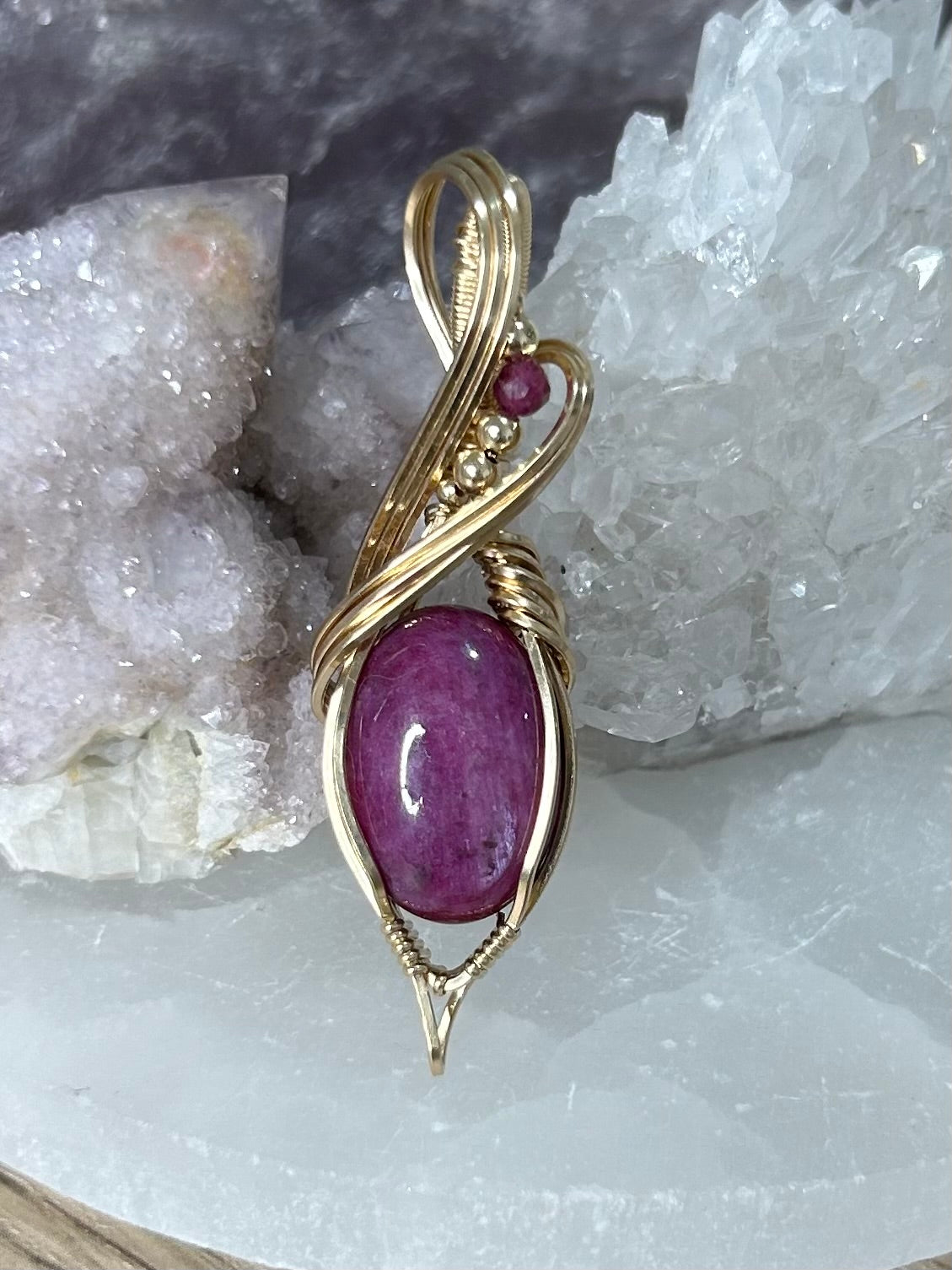 A Ruby 14k Gold Filled Necklace