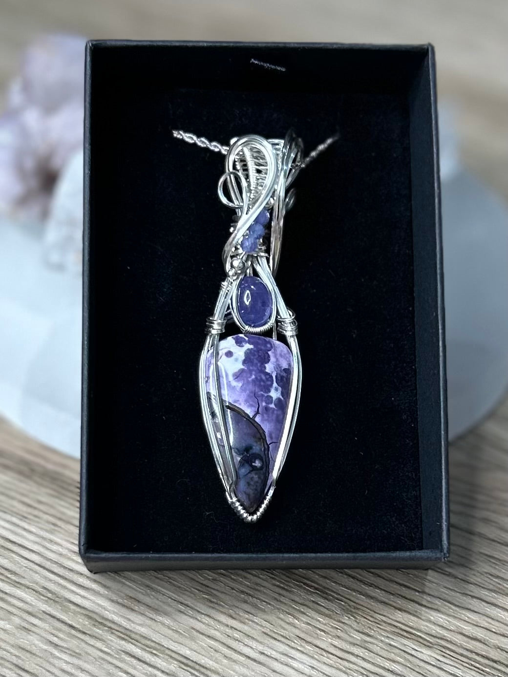 Tiffany and Tanzanite Sterling Silver Necklace